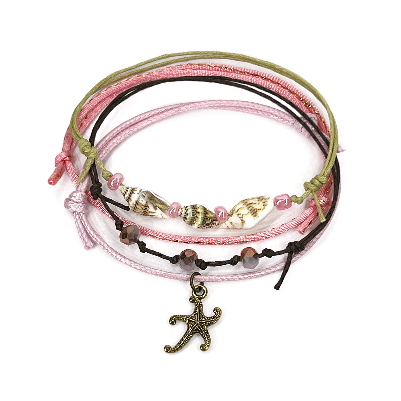 Unveil Pink Magic with a Starfish Bracelet!