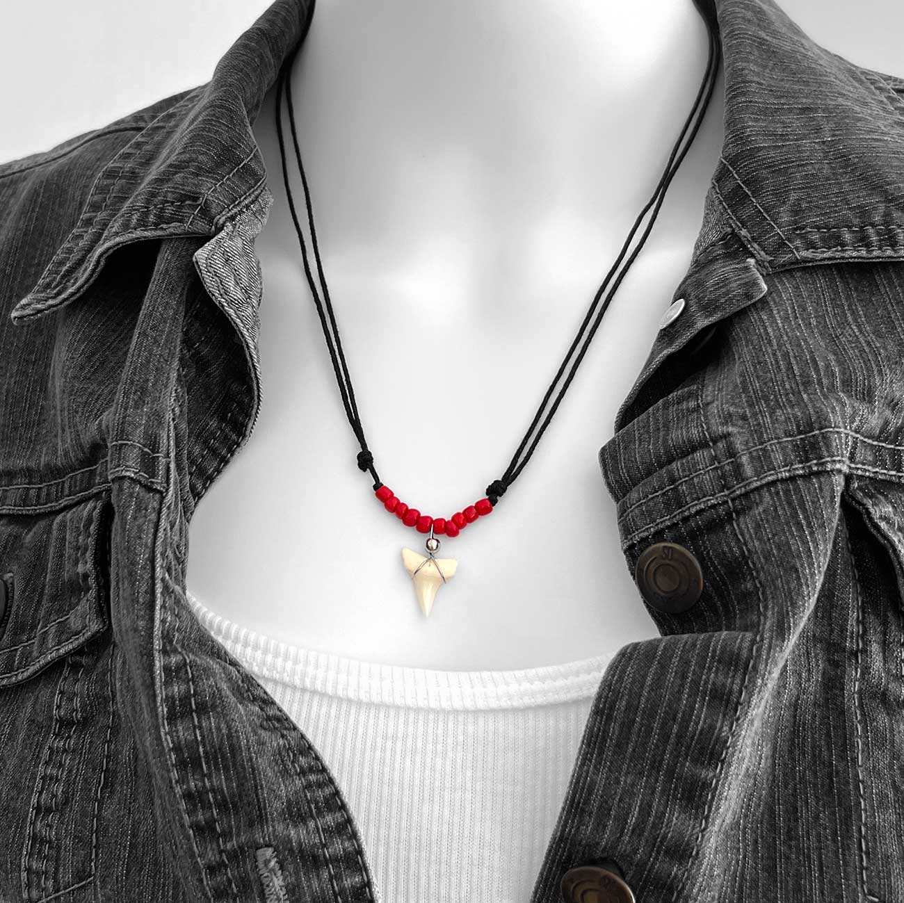 Shark Tooth Necklace That Brings the Heat – Red & Ready