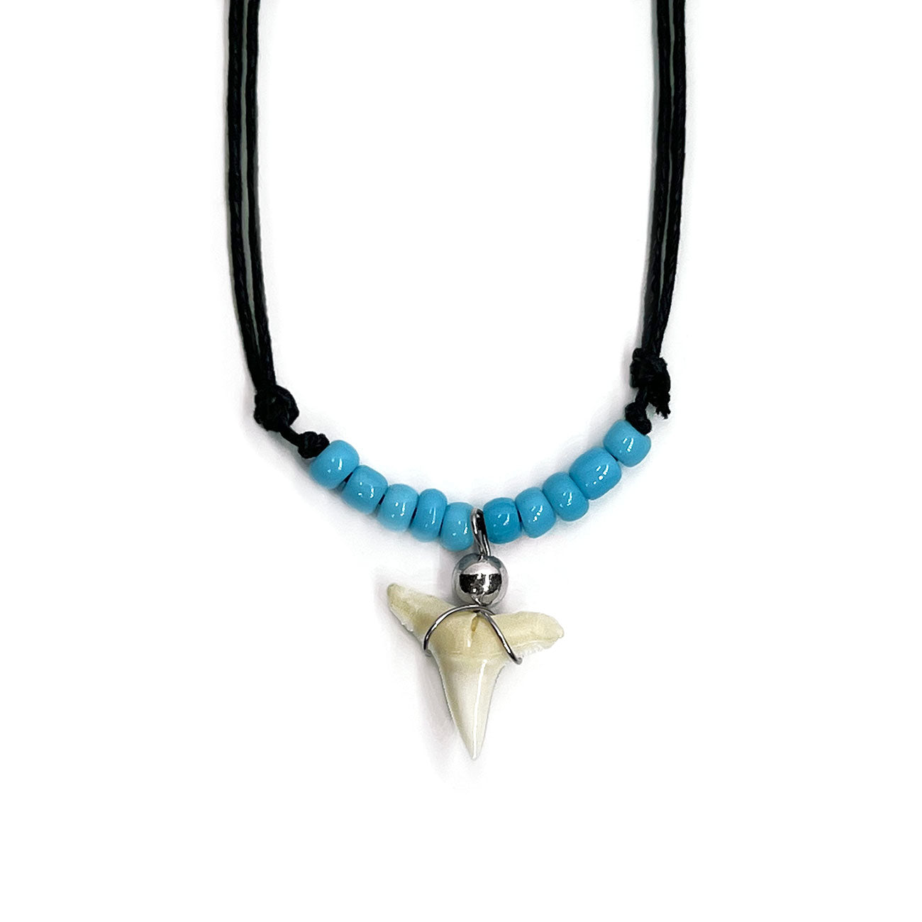 Survive the Tides with a Shark Tooth Necklace in Blue!