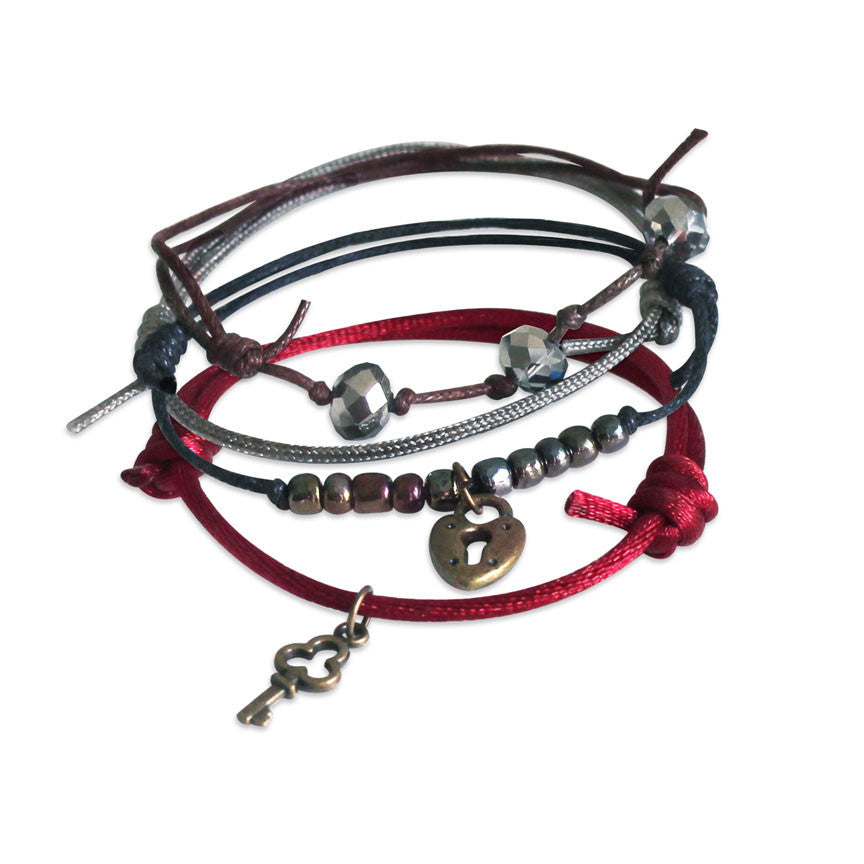 Unlock your meaningful lock and key friendship bracelet.