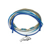 Blue cord Manatee Bead Bracelet featuring a silver manatee charm and coastal-inspired beads from O Yeah Gifts.