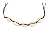 Cowrie Shell Necklace with real shells and black cord