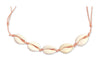 Cowrie Shell Necklace with real shells and peach cord