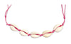 Cowrie Shell Necklace with real shells and pink cord