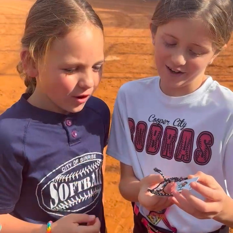 O Yeah Gifts Cooper City Florida softball bracelets for girls, custom sport bracelets, Cooper City Cobras team spirit, women’s sports support.