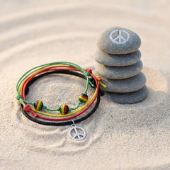 Island Vibe Peace Bracelet Style Pack — styled scene shot