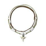 White Shark Tooth Anklet Pack