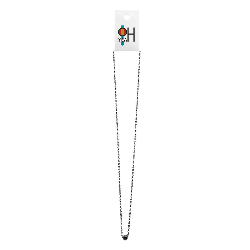 Gunmetal Bead Necklace | O Yeah Gifts!