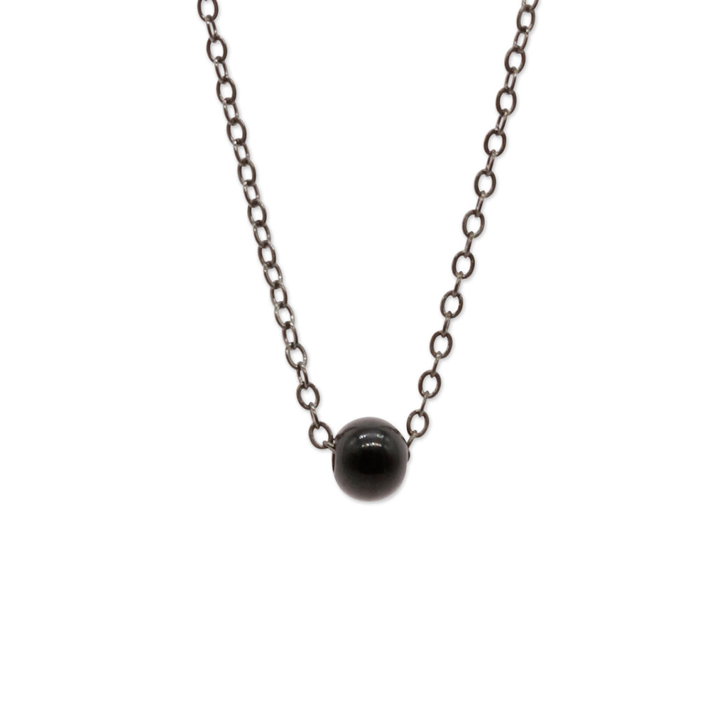 Gunmetal Bead Necklace | O Yeah Gifts!