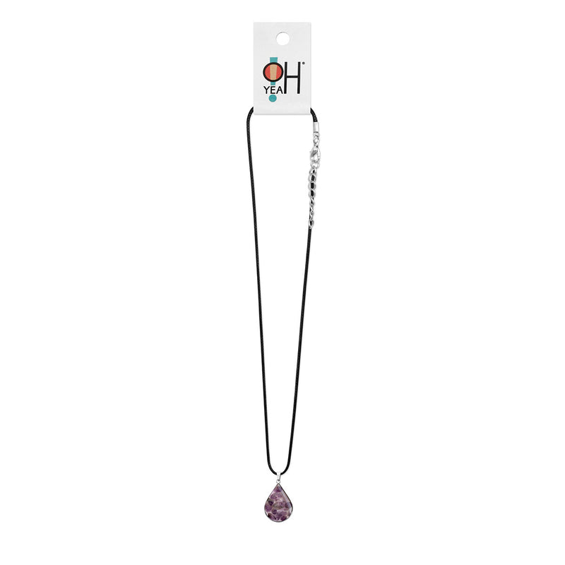 Amethyst Pendant Necklace â purple gemstone necklace for layering and everyday wear
