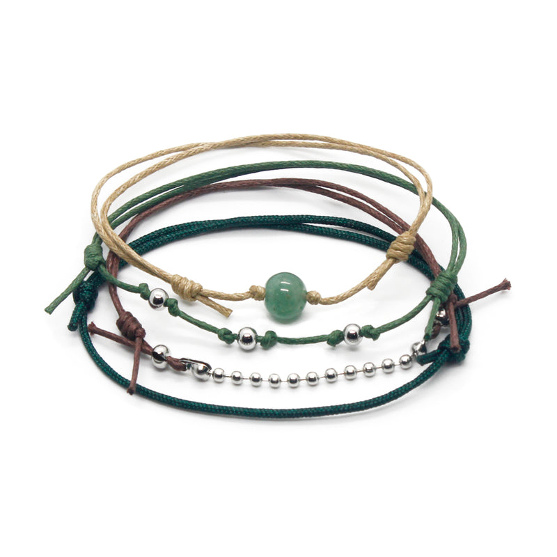 Aventurine gemstone bracelet – lucky green stone jewelry for stacking, good vibes, and boho-chic style.