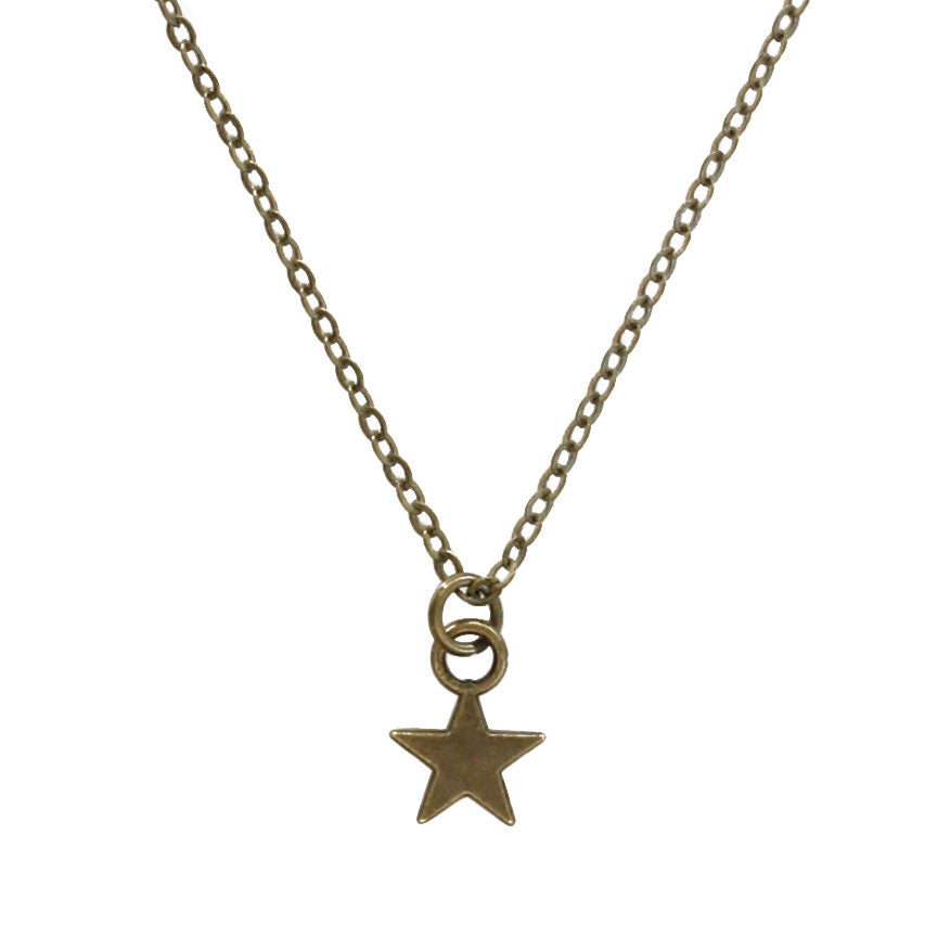 Bronze Star Charm Layered Necklace – celestial jewelry for boho and star lovers
