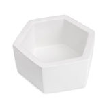 Hexagon Cement Candle Holder - White