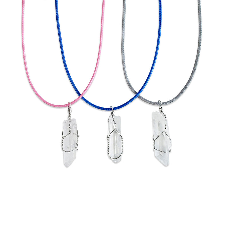 Wire Wrap Crystal Necklace – handcrafted gemstone pendant for boho and layering jewelry