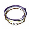 A layered set of Purple 67 bracelets featuring adjustable waterproof string cords in lavender, pastel yellow, deep purple and brown with white number beads reading ‘67.’ This aesthetic meme bracelet pack is inspired by the viral 6-7 hand gesture trend and worn as playful 67 jewelry for teens, best friends and Gen Alpha TikTok fans.
