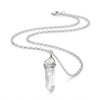 Clear Crystal Necklace — wire wrap crystal necklace • iridescent clear