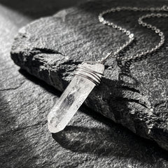 Clear Crystal Necklace — clear quartz necklace