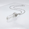 Clear Crystal Necklace — iridescent clear quartz necklace