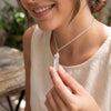 Clear Crystal Necklace — iridescent clear crystal necklace