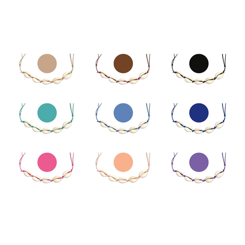 Cowrie Shell Necklace with color options