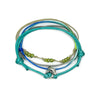 Green dolphin charm bracelet with nature-inspired bead design and adjustable cord from O Yeah Gifts.