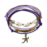 Golden Starfish Bracelet - Purple