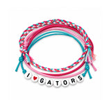 I Heart Gators Letter Bead Bracelet Pink Pack