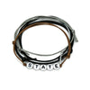 Black beaded state bracelet with custom letter beads and adjustable stackable cords. Custom bracelets in black beads: Alabama
Alaska
Arizona
Arkansas
California
Colorado
Connecticut
Delaware
Florida
Georgia
Hawaii
Idaho
Illinois
Indiana
Iowa
Kansas
Kentucky
Louisiana
Maine
Maryland
Massachusetts
Michigan
Minnesota
Mississippi
Missouri
Montana
Nebraska
Nevada
New Hampshire
New Jersey
New Mexico
New York
North Carolina
North Dakota
Ohio
Oklahoma
Oregon
Pennsylvania
Rhode Island
South Carolina
South Dakota
