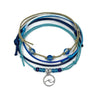 Blue Wave Bracelet Style Pack – Bulk Stackable Beach Bracelets with Silver Charm for Retailers