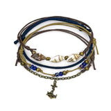 Bronze Anchor Shell Charm Bracelet Pack