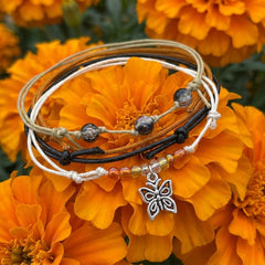 Orange Butterfly Bracelet Style Pack — stackable bracelets