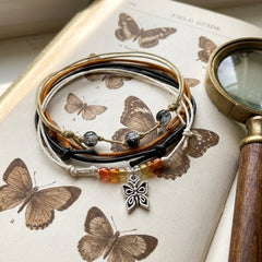 Orange Butterfly Bracelet Style Pack — adjustable bracelets
