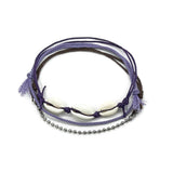 Purple Cowrie Shell Anklet - Wholesale