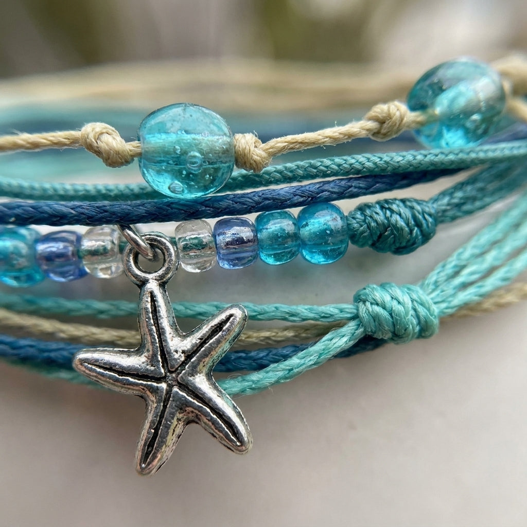 Starfish Bracelet Style Pack, close-up detail of the charm and materials
