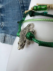 Gator Beaded Bracelet Pack — close-up detail of the charm and materials