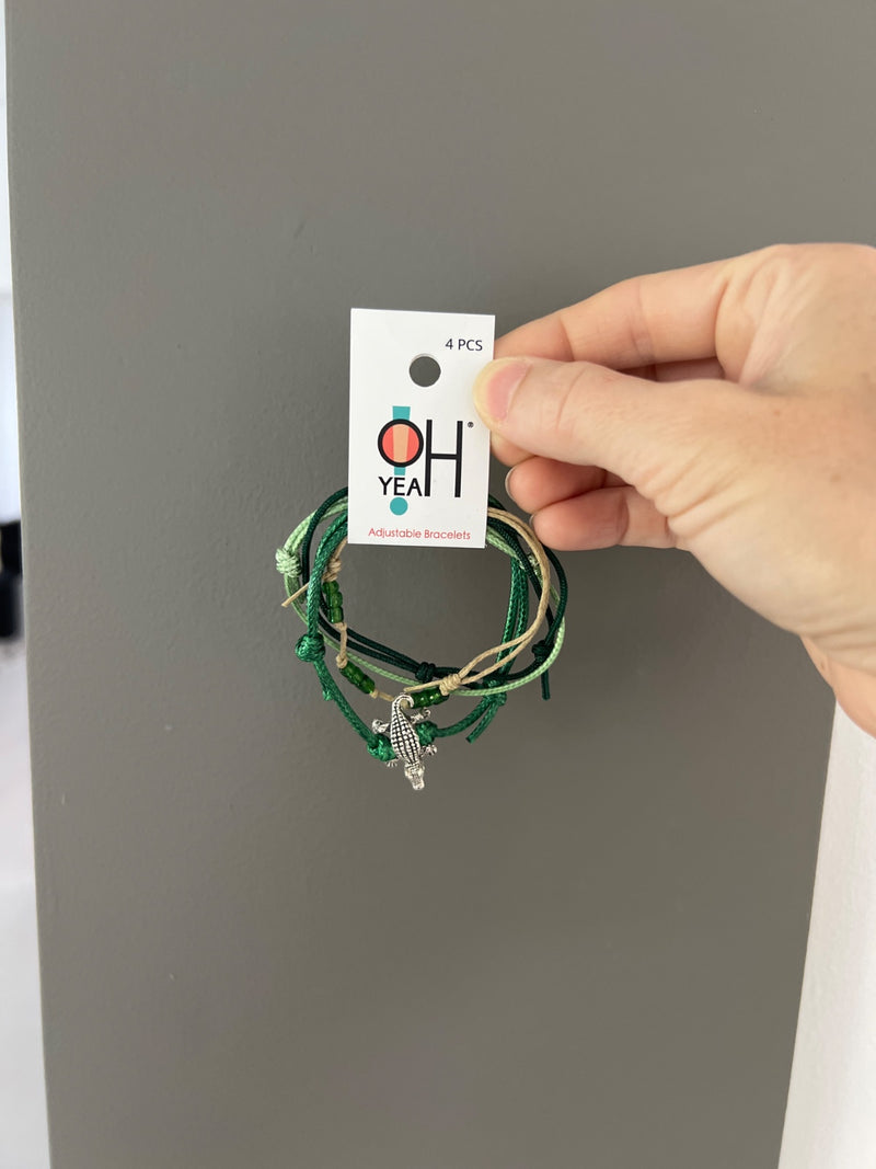 Gator Beaded Bracelet Pack — with O Yeah Gifts hang tag