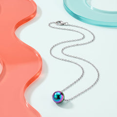 Iridescent Bubble Bead Necklace — iridescent bead jewelry