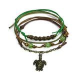 Green Sea Turtle Coconut Bracelet Pack