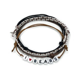 I Heart Bears Letter Bead Bracelet Pack
