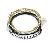 I Heart Cheetahs Letter Bead Bracelet Pack