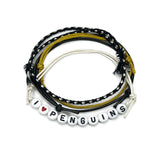 I Heart Penguins Letter Bead Bracelet Pack