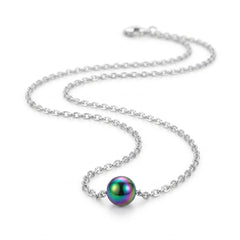 Iridescent Bubble Bead Necklace — iridescent bubble bead necklace