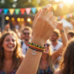 Island Vibe Peace Bracelet Style Pack — worn lifestyle shot