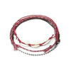 Pink Cowrie Shell Anklet Pack with braided cord, ball chain and 3 natural cowrie shells for soft girl