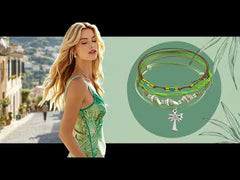 Palm Tree Shell Charm Bracelet