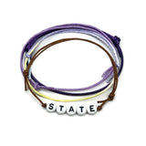 Purple State Beaded Bracelet – Custom