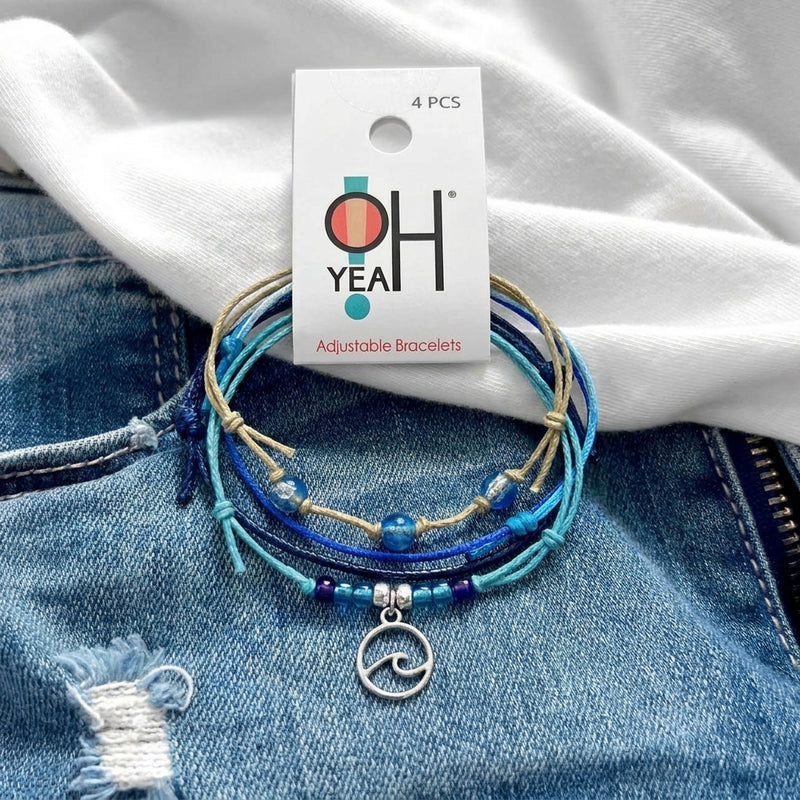 Wave Bracelet Style Pack, with O Yeah Gifts hang tag