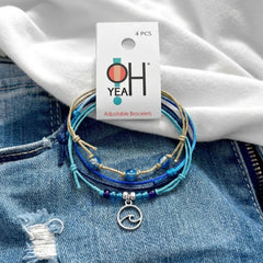 Wave Bracelet Style Pack, with O Yeah Gifts hang tag