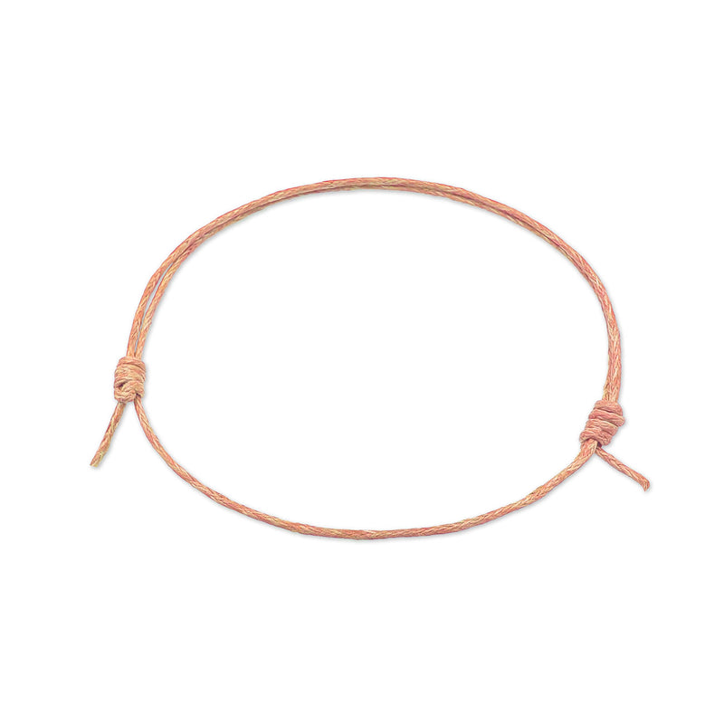 Cantaloupe String Bracelet – adjustable, boho beach jewelry for summer and festivals