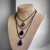 Tiger Eye Gemstone Drop Necklace, Brown Yellow Teardrop - O Yeah Gifts!